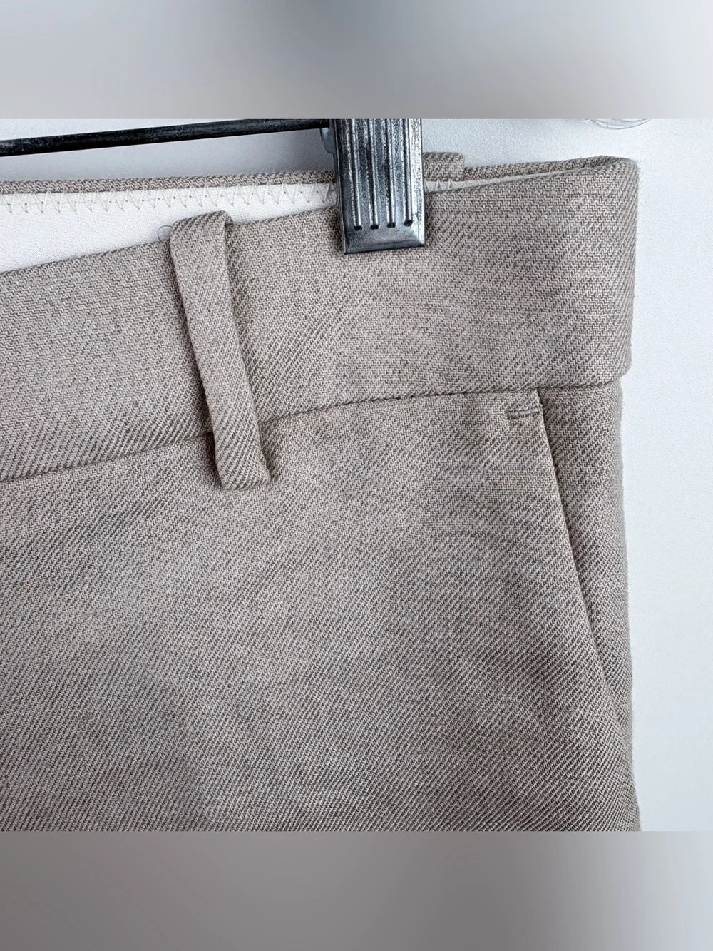 J. Crew Peyton Pant Stretch Linen Flax Beige NEW 6 Wide Leg Trouser Crop Cream